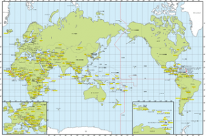 世界地図の経線